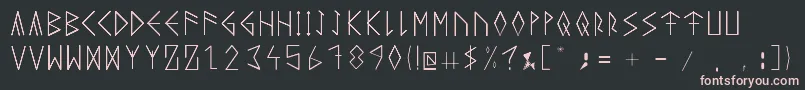 RuneicityDecorative001 Font – Pink Fonts on Black Background