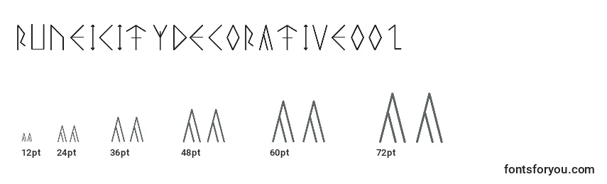Размеры шрифта RuneicityDecorative001