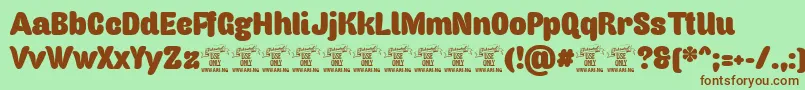 Police Capricasanspersonaluse – polices brunes sur fond vert