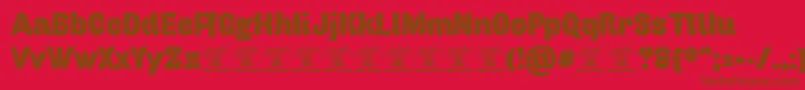 フォントCapricasanspersonaluse – 赤い背景に茶色の文字