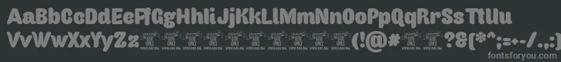 Weitere Informationen zur Capricasanspersonaluse-Schriftart Capricasanspersonaluse-Schriftart – Graue Schriften auf schwarzem Hintergrund