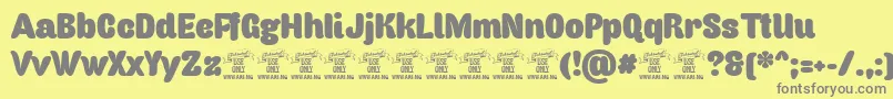 Capricasanspersonaluse Font – Gray Fonts on Yellow Background