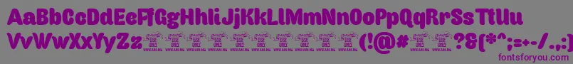 Capricasanspersonaluse Font – Purple Fonts on Gray Background