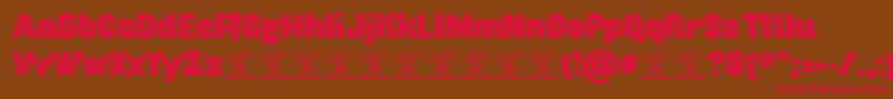 Capricasanspersonaluse Font – Red Fonts on Brown Background