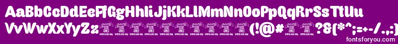 Capricasanspersonaluse Font – White Fonts on Purple Background