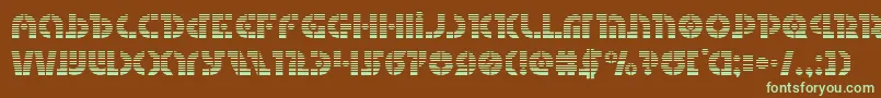 Questlokgrad-fontti – vihreät fontit ruskealla taustalla
