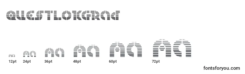 Размеры шрифта Questlokgrad