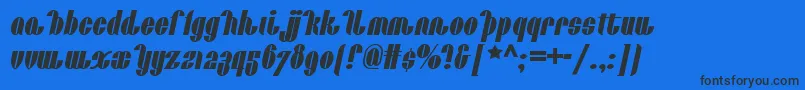 Catalunyachoochoonf Font – Black Fonts on Blue Background