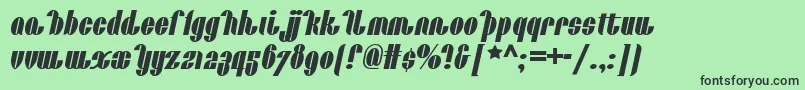 Catalunyachoochoonf Font – Black Fonts on Green Background