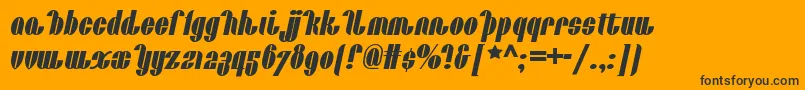 Catalunyachoochoonf Font – Black Fonts on Orange Background