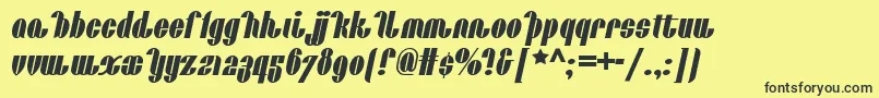 Catalunyachoochoonf Font – Black Fonts on Yellow Background