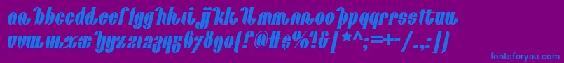 Catalunyachoochoonf Font – Blue Fonts on Purple Background