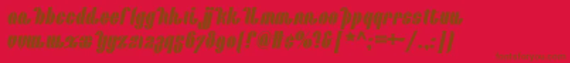 Catalunyachoochoonf Font – Brown Fonts on Red Background