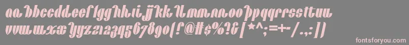 Catalunyachoochoonf Font – Pink Fonts on Gray Background