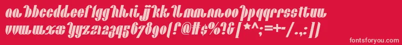 Catalunyachoochoonf Font – Pink Fonts on Red Background