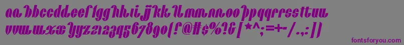 Catalunyachoochoonf Font – Purple Fonts on Gray Background