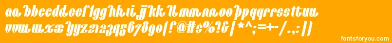 Catalunyachoochoonf Font – White Fonts on Orange Background