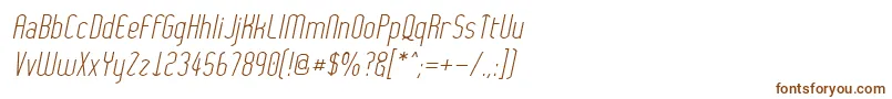 Шрифт WythernessOblique – коричневые шрифты на белом фоне