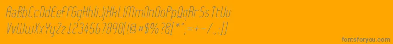 WythernessOblique-Schriftart – Graue Schriften auf orangefarbenem Hintergrund