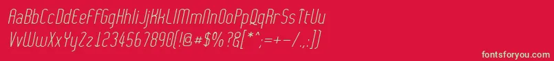 WythernessOblique Font – Green Fonts on Red Background