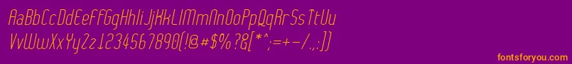 WythernessOblique Font – Orange Fonts on Purple Background
