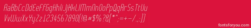 WythernessOblique Font – Pink Fonts on Red Background