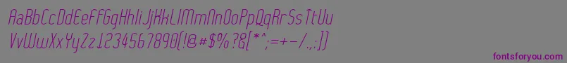 Шрифт WythernessOblique – фиолетовые шрифты на сером фоне