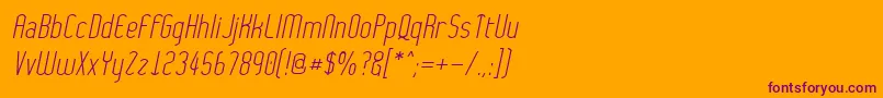 WythernessOblique Font – Purple Fonts on Orange Background