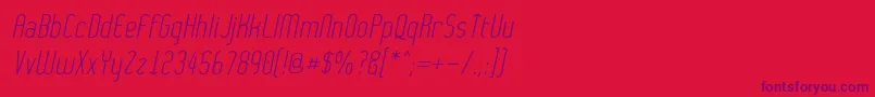 WythernessOblique Font – Purple Fonts on Red Background
