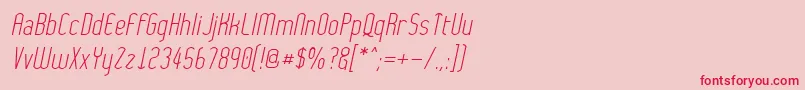 WythernessOblique Font – Red Fonts on Pink Background