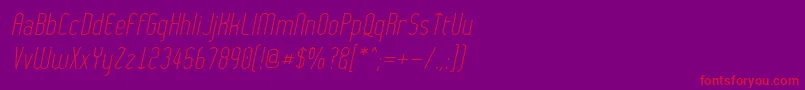 WythernessOblique Font – Red Fonts on Purple Background