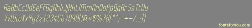 Шрифт WythernessOblique – жёлтые шрифты на сером фоне