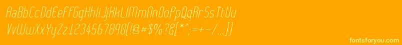 WythernessOblique Font – Yellow Fonts on Orange Background