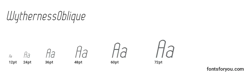 WythernessOblique Font Sizes