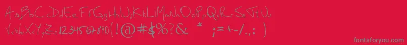 MauroGrossi Font – Gray Fonts on Red Background
