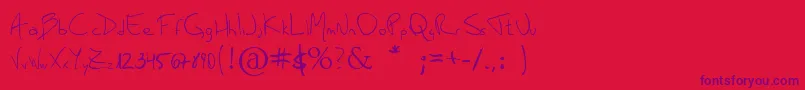 MauroGrossi-Schriftart – Violette Schriften auf rotem Hintergrund