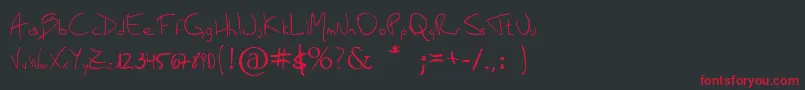 MauroGrossi Font – Red Fonts on Black Background