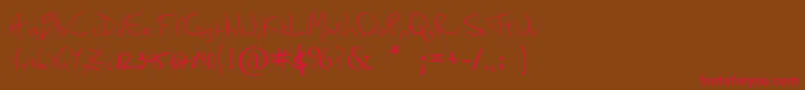 MauroGrossi Font – Red Fonts on Brown Background