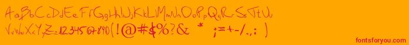 MauroGrossi Font – Red Fonts on Orange Background