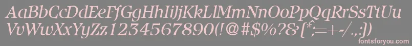 IcebergItalic Font – Pink Fonts on Gray Background