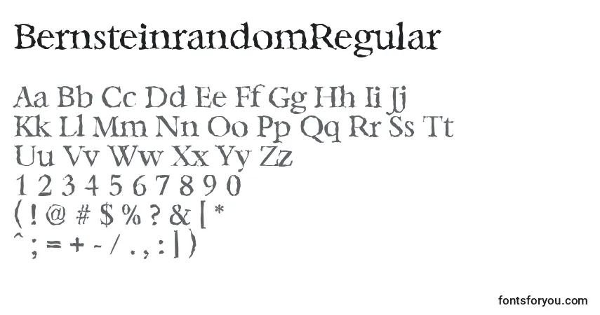 Fuente BernsteinrandomRegular - alfabeto, números, caracteres especiales