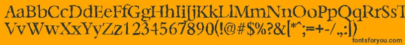 BernsteinrandomRegular Font – Black Fonts on Orange Background