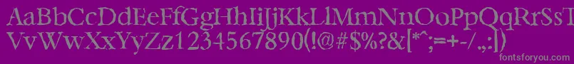 BernsteinrandomRegular Font – Gray Fonts on Purple Background