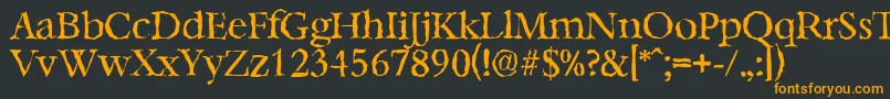 フォントBernsteinrandomRegular – 黒い背景にオレンジの文字