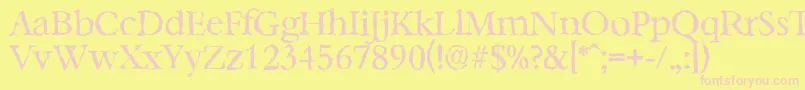 BernsteinrandomRegular Font – Pink Fonts on Yellow Background