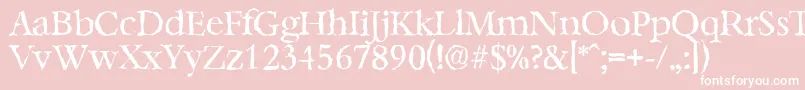 BernsteinrandomRegular Font – White Fonts on Pink Background