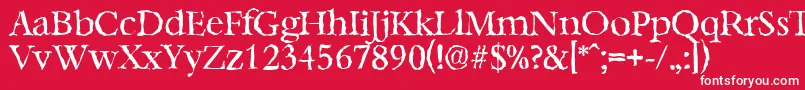 BernsteinrandomRegular Font – White Fonts on Red Background