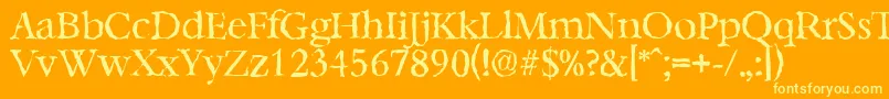 BernsteinrandomRegular Font – Yellow Fonts on Orange Background