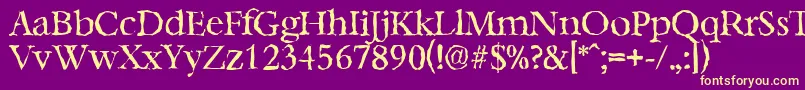 BernsteinrandomRegular Font – Yellow Fonts on Purple Background