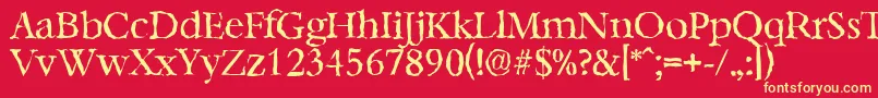 BernsteinrandomRegular Font – Yellow Fonts on Red Background